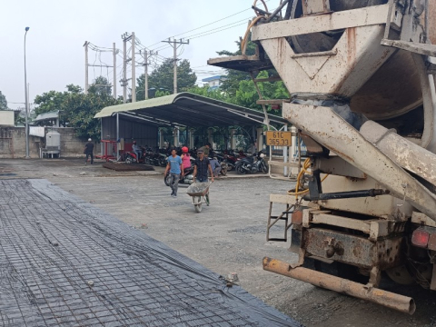 THI CÔNG NỀN SÂN CÔNG TY SATO IKEN VIETNAM KCN BÌNH DƯƠNG